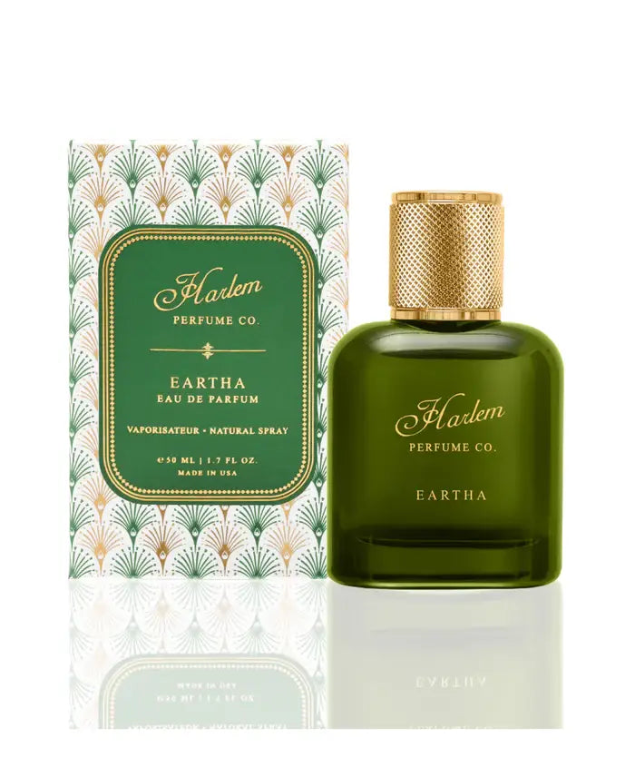 Harlem Perfume Co. Eartha Eau de Parfum bottle and packaging on a white background