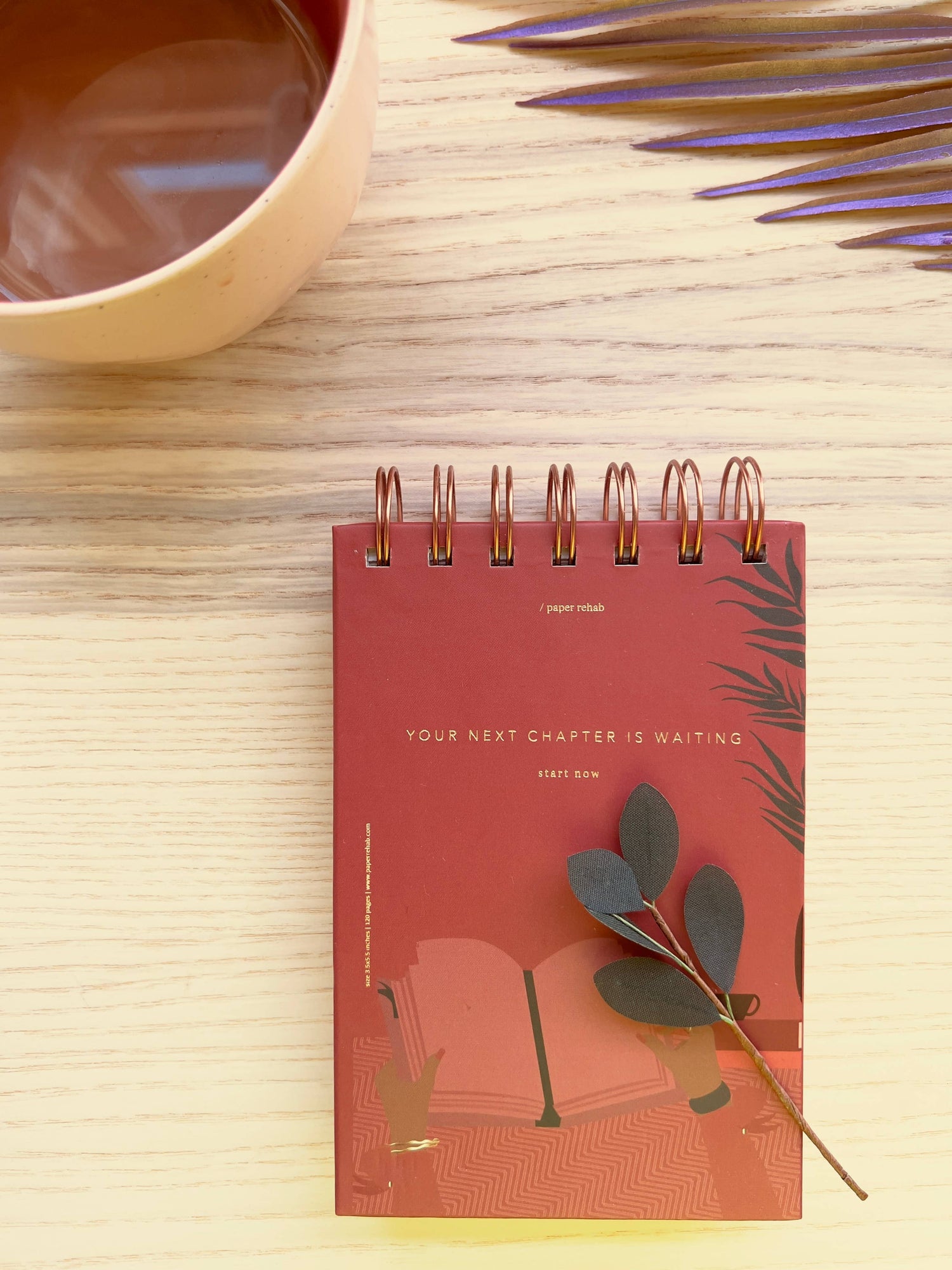 Next Chapter gold foil notebook inspirational pocket journal for goals and affirmations